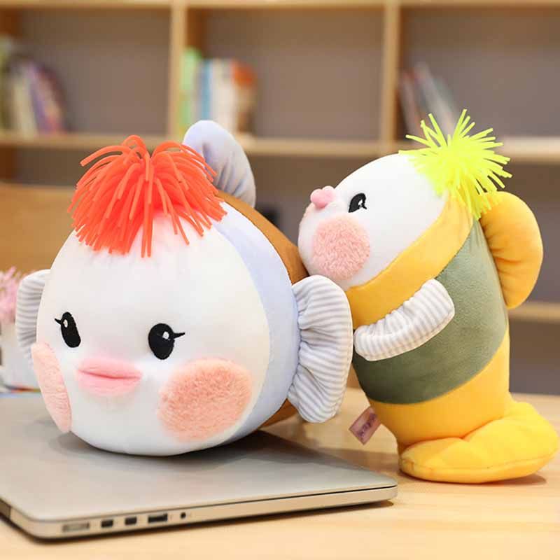 50cm可爱毛绒玩具公仔热带鱼娃娃软体体胖头鱼玩偶毛绒布艺类玩具