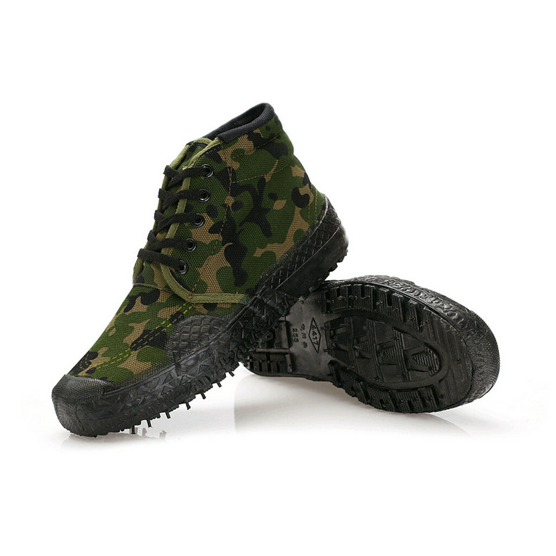 天天特价高帮解放鞋迷彩军训防滑男黄球鞋帆布解放鞋
