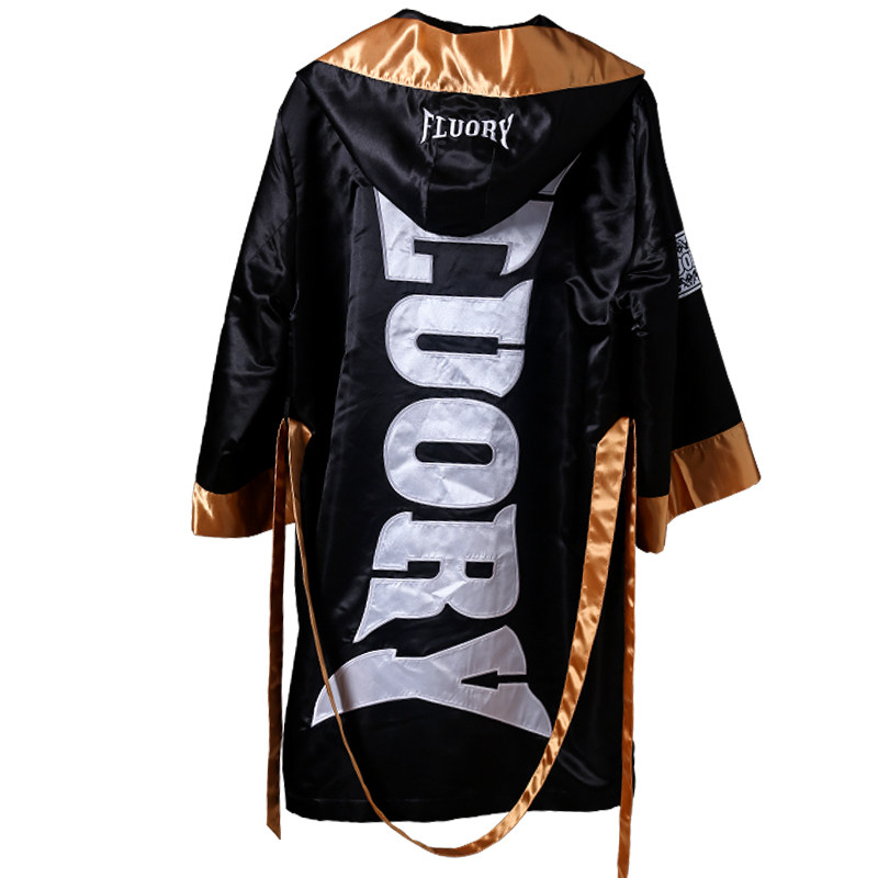 2018新款fluory泰拳散打战袍拳击服装男女披风拳击服