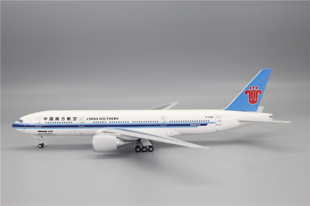 拼装 飞机模型波音b777 200中国南方航空客机航模带起落架abs材质