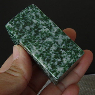 水玉冰魄天然杂石绿点石章料绿色矿石原石摆件印章摆件