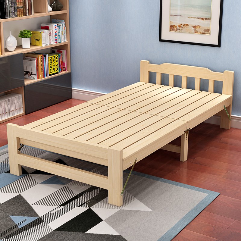 实木小户户型单人木床90cm单人床家用出租屋简易折叠床