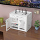 Router storage box wifi cat remote control storage rack plug-in wire patch panel finishing set-top box rack Router storage box wifi cat remote control storage rack plug-in wire patch panel finishing set-top box rack