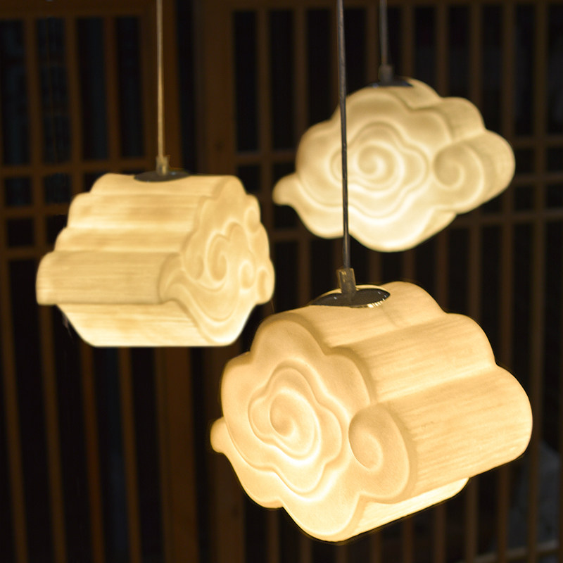 仿古云朵古风客厅卧室茶室复古中式餐厅新中式客厅吊灯