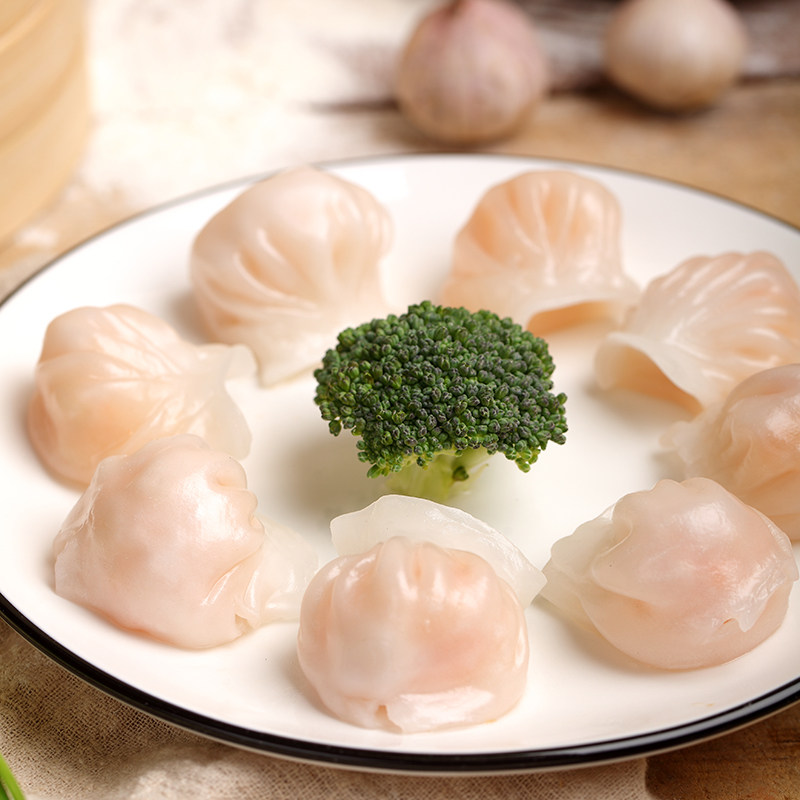 虾饺水晶亚洲渔港港式广式点心广东早茶速冻虾类制品