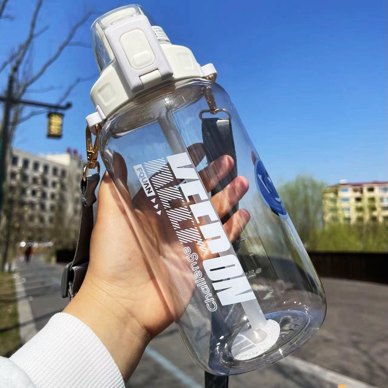 大容量水杯大号1200ml太空运动杯子男女户外耐高温运动壶