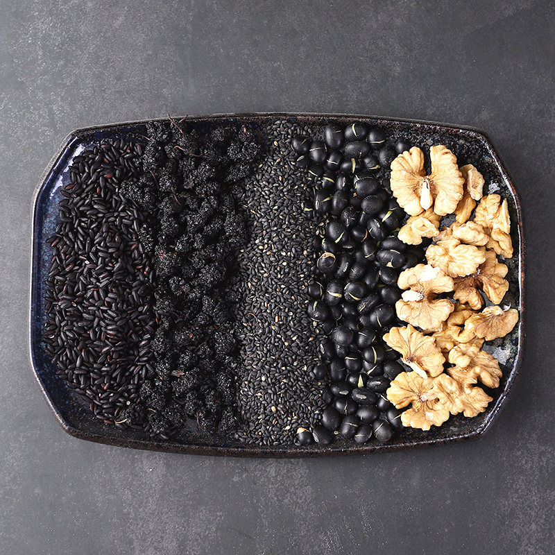 现磨五黑粉无糖黑芝麻黑豆黑米核桃桑葚粉粉天然粉粉食品