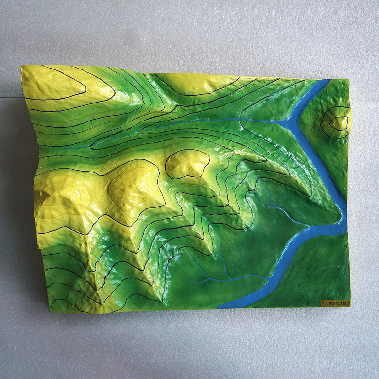 磁吸大号等高线地形图判读模型34015中学地理地貌教学仪器