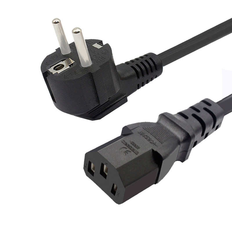 欧标台式电脑主机饭煲显示器医疗设备三孔纯铜电源线材定制