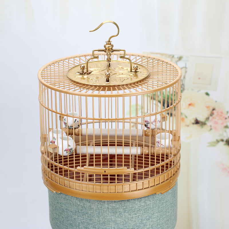 鸟笼靛颏绣眼玉鸟老竹竹皮抛光手工精品用具鸟笼