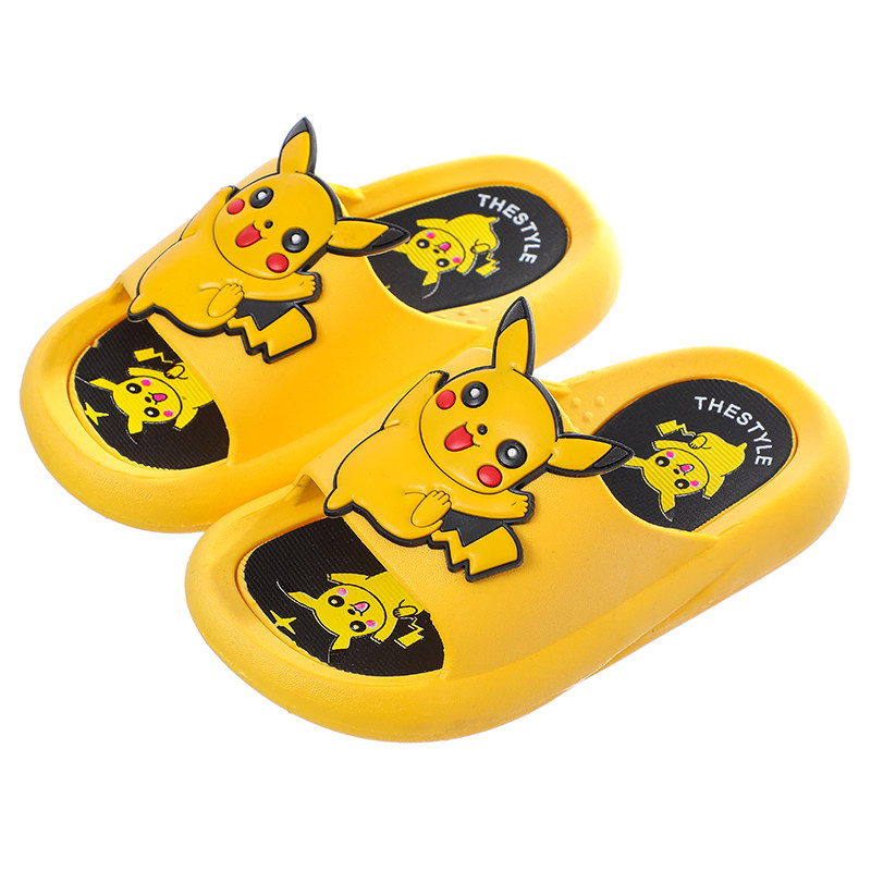 皮卡丘儿童拖鞋男童室内居家夏季一字防滑软底室内家居拖鞋