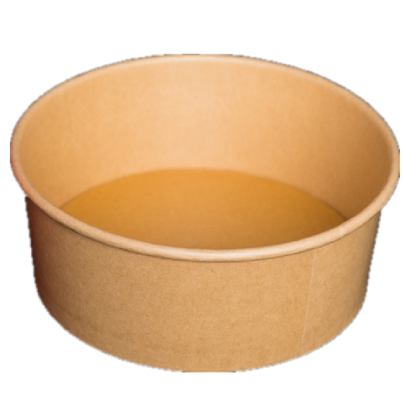 一次性牛皮纸圆形网红外卖盒拌炒饭轻食餐盒汤面一次性餐盒