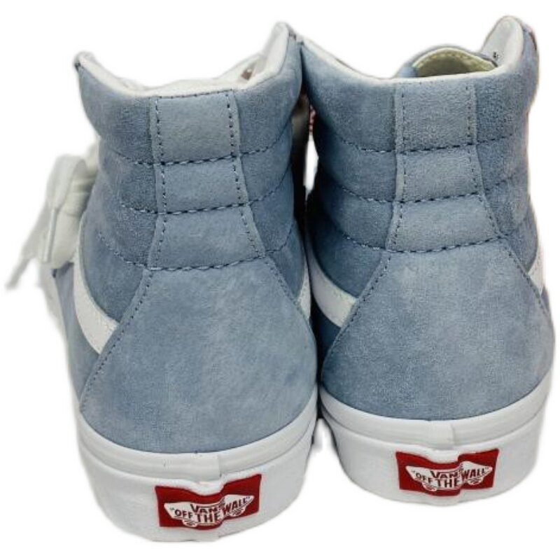 范斯vanspigsuedesk8hi淡蓝男女情侣休闲滑板板鞋