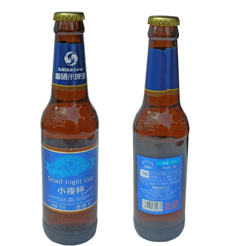 松8度小夜杯啤酒富硒米啤酒小玻璃瓶啤酒 275ml 24瓶四季 - 啤酒