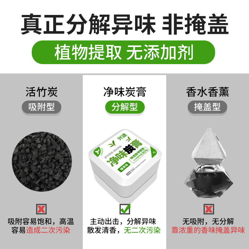 净味车内香膏车载用品除臭异味炭膏汽车香水香薰