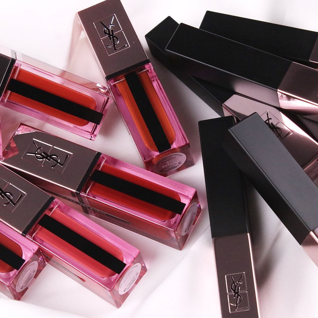 ysl圣罗兰黑管小粉粉条粉金粉管唇釉唇彩