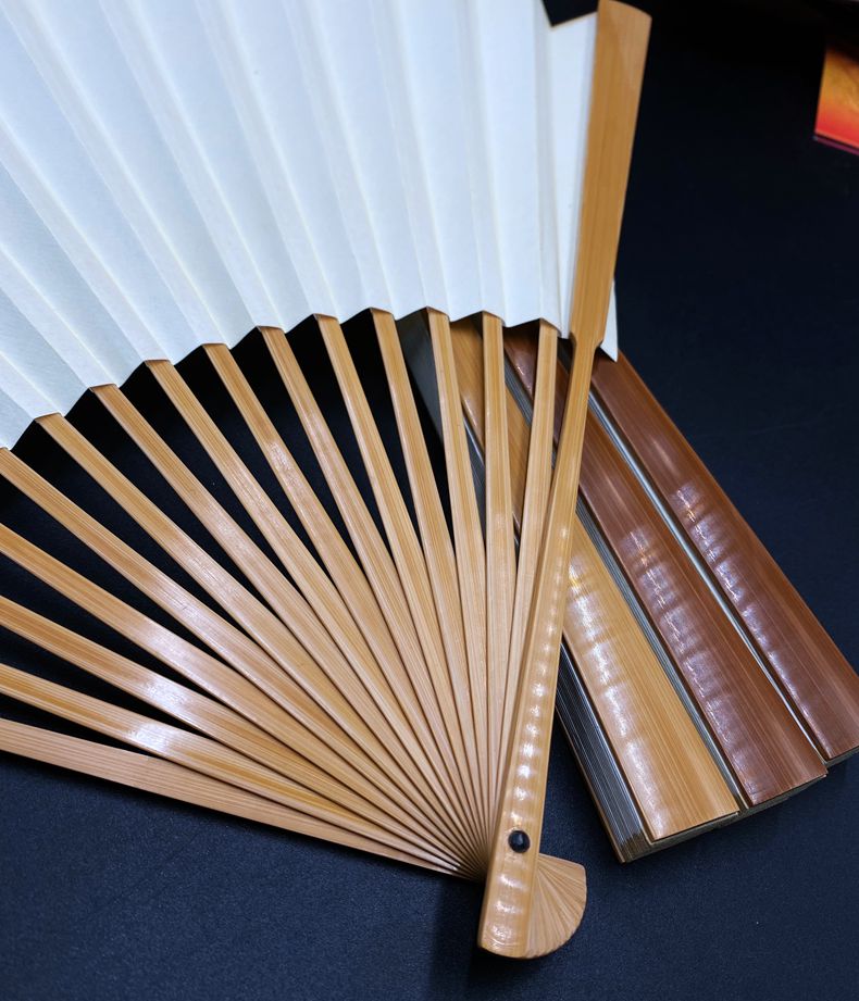 四宝斋刘清风95寸16方玉竹折扇手工扇子空白苏面收藏送礼古风折扇