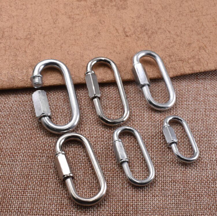 不锈钢螺丝扣灯吊件活扣扣环开口吊链链接连接锁扣扣