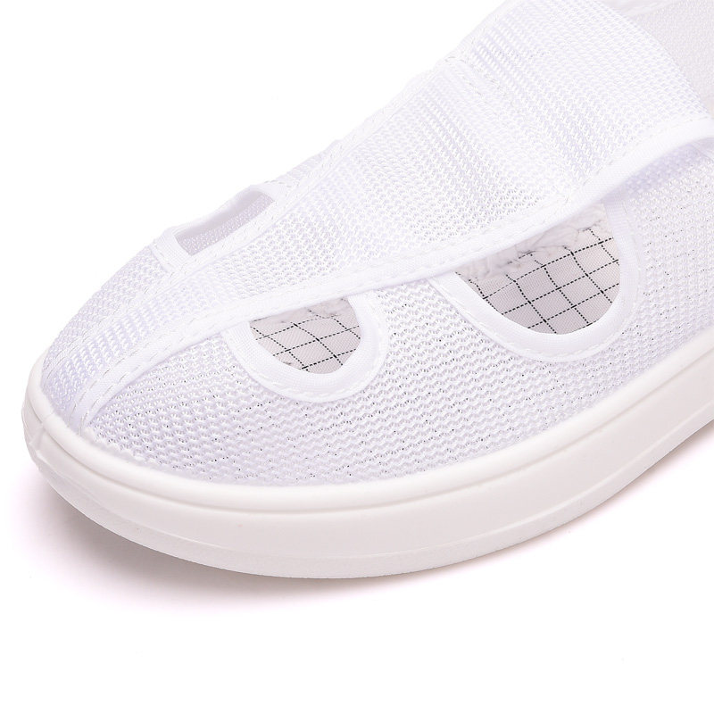 透气网面防静电四孔鞋无尘鞋洁净鞋防尘鞋四眼鞋男女电子厂工作鞋