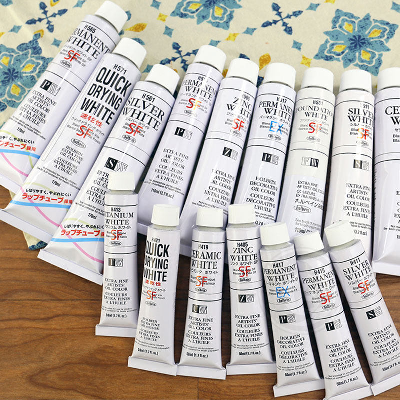 artholbein荷尔拜因艺术家油画颜料白色系色系170ml油画颜料