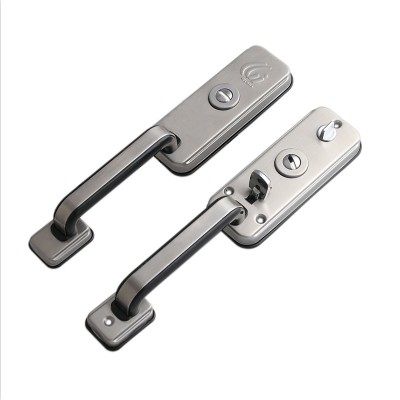 门锁防盗门正品万嘉把手老式防盗双开不锈钢大把机械门锁