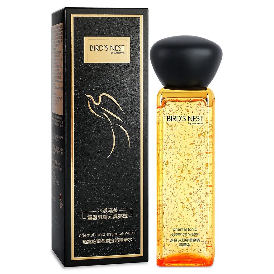 香港屈臣氏birdsnest燕窝珀源金润金箔琥珀系列面部护理套装