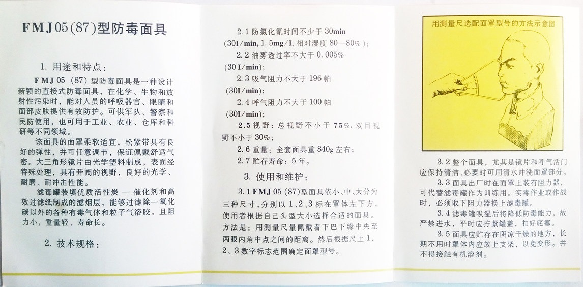 fmj05防毒面具防护喷漆烟面罩87型过滤毒罐核毒气雾霾军配正品新