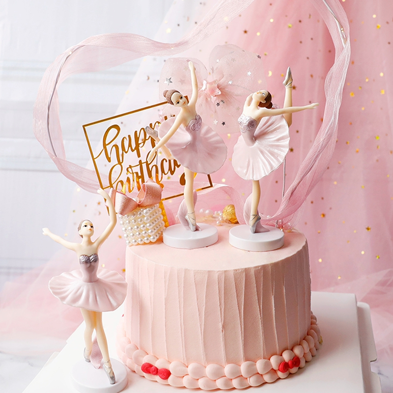 烘焙插件芭蕾舞女孩蛋糕摆件跳舞公主舞蹈家生日节日装扮用品
