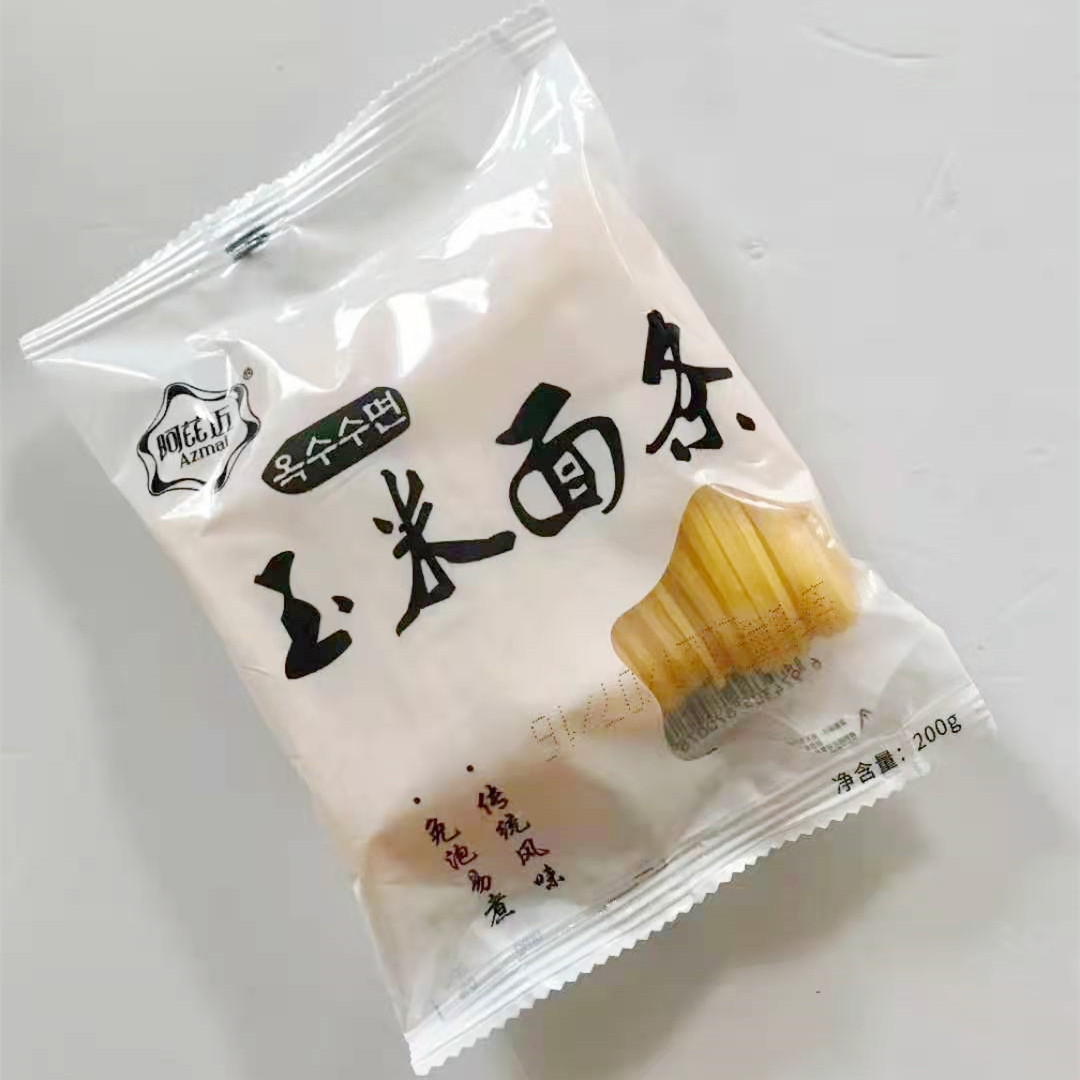 阿兹东北面包挂面插条碴子纯黄粗粮包装袋装面条