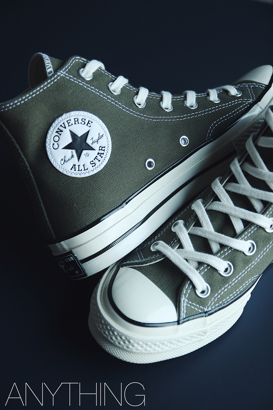 converse匡威1970s三星星标草绿色军绿高帮帮帮帮帆布帆布鞋