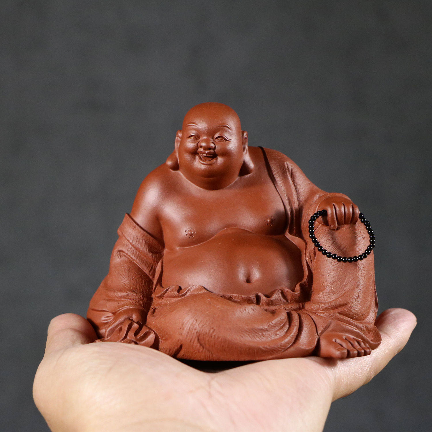 宜兴名家精品郭栋可养弥勒佛布袋佛招财镇宅辟邪茶宠摆件纯手工