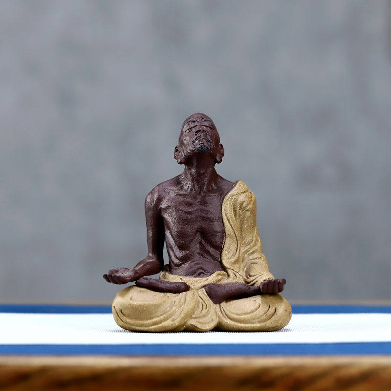 禅踪紫砂宜兴沐心罗汉达摩名家陶瓷茶宠摆件茶宠摆件