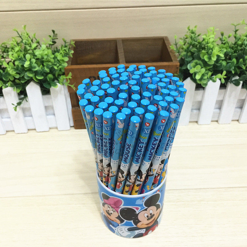 铅笔小学生儿童礼物72支装筒hb圆杆9款图案铅笔