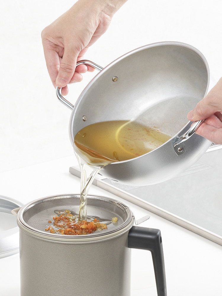 吉川日本进口控温油炸锅家用防溅油天妇罗炸锅煎锅