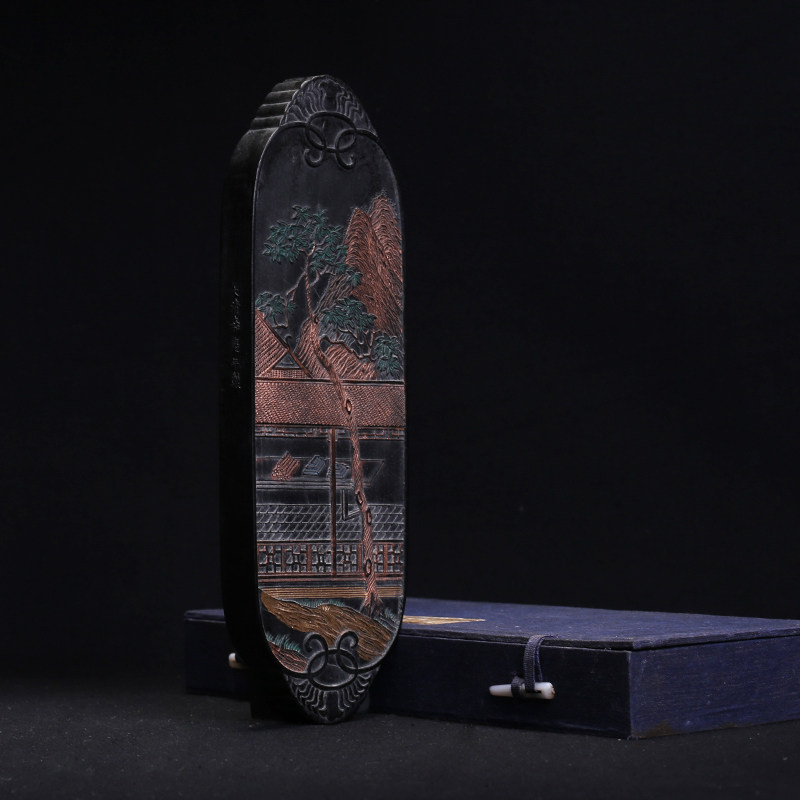 老墨君房油烟收藏文房书法法制古法墨程清代文房四宝