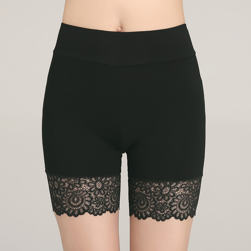 短裤蕾丝安全裤防走光薄大码外穿打底夏胖mm打底裤