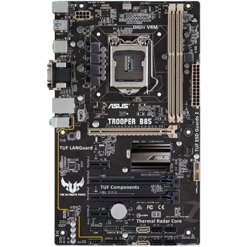 台式机asus华硕trooperb85主板1150针ddr3支持显卡主板