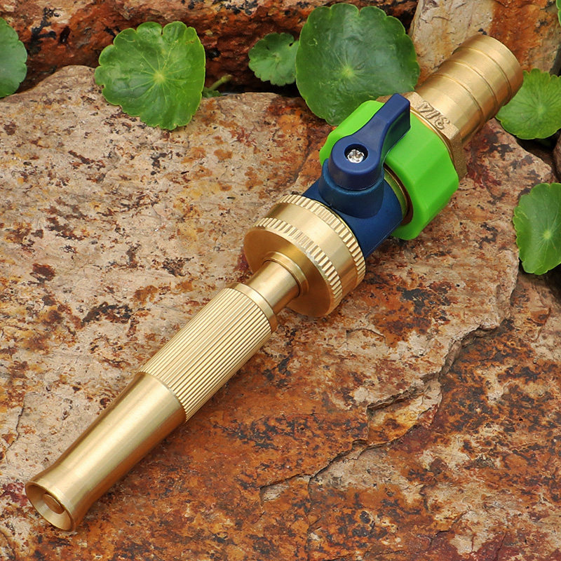 家用自来水浇花洗车洒水冲洗喷雾全铜开花直流水枪