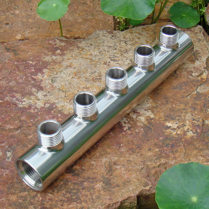 不锈钢分水器分流器 多通多路管 六分内丝四分外丝 单头双头三通