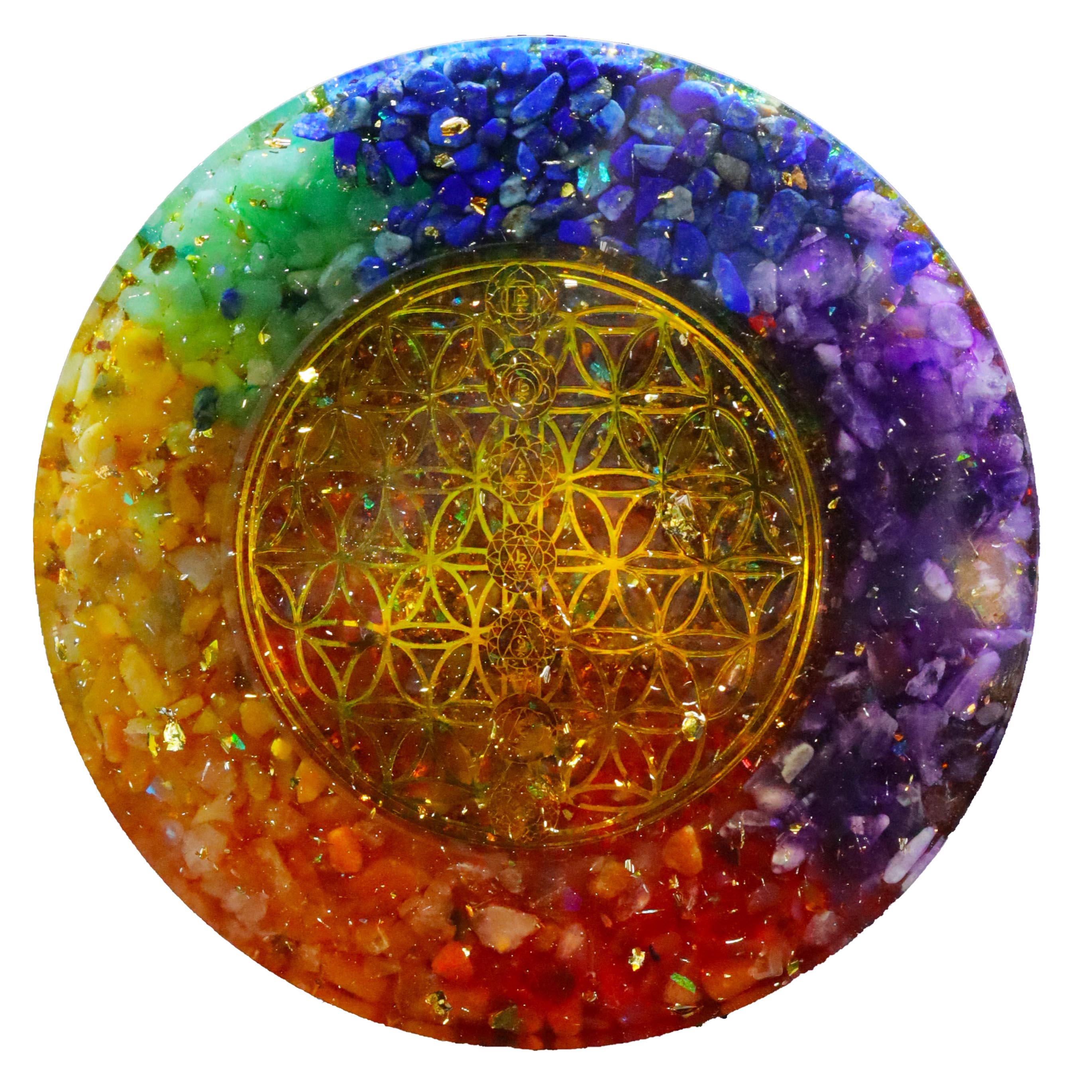 灵气七脉轮奥根塔水晶能量奥罡财运爱情健康健康风摆件