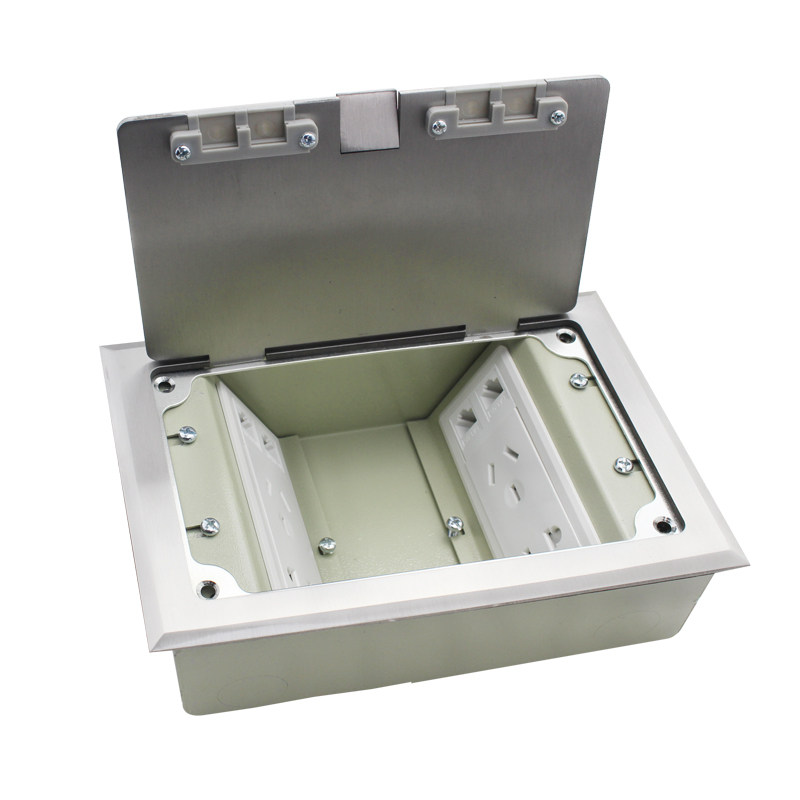 不锈钢地面防水多媒体电脑电话五孔隐藏多功能接口地插