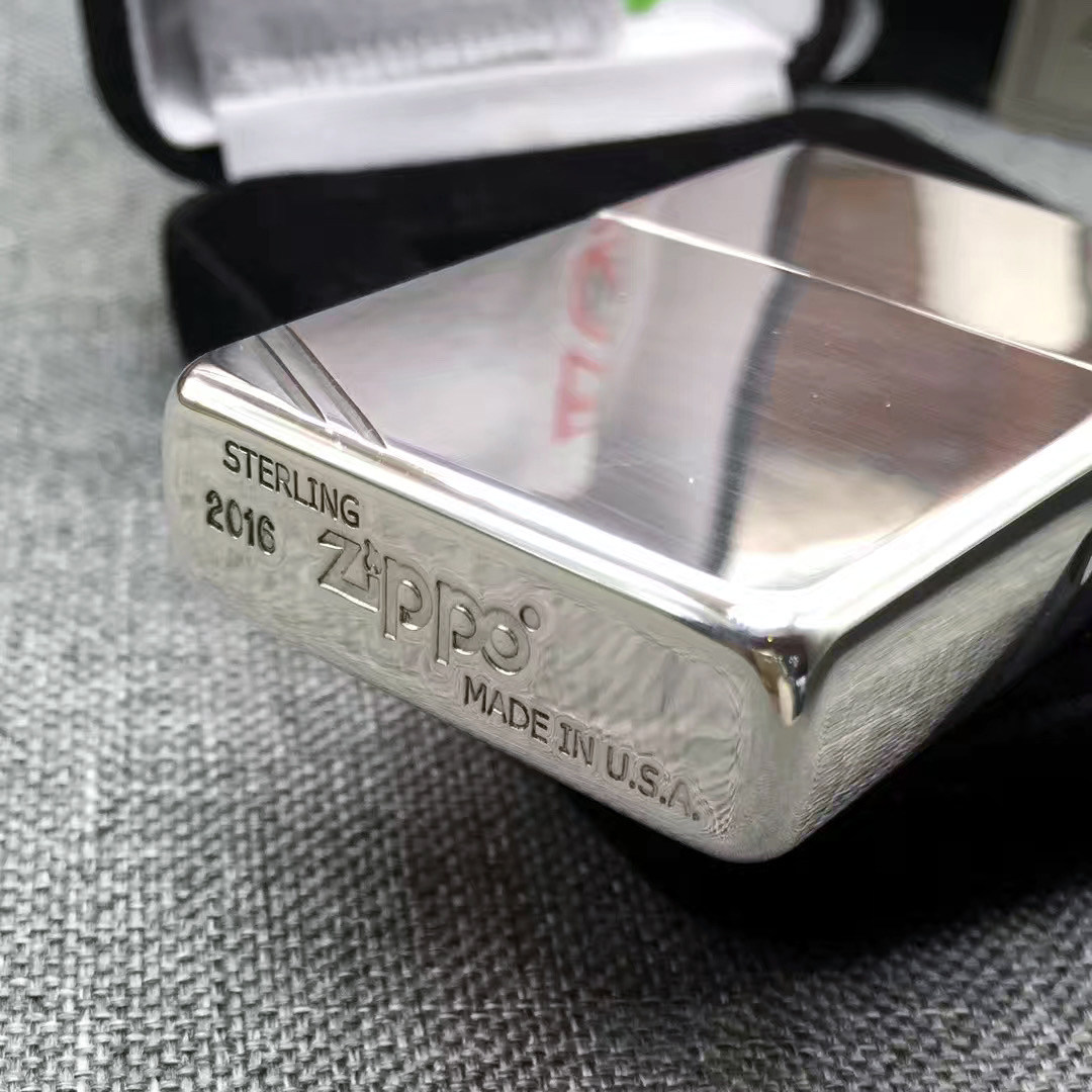 zippo打火机正版美国原厂正品1937古典复刻白银切角zippo