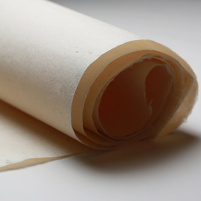 南越阁楮皮黄麻皮纸传统书法国画创作用七八分熟纯手工皮宣纸收藏