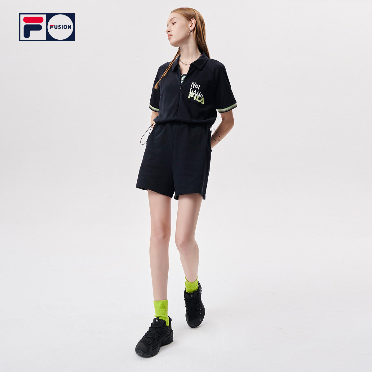 连体filafusion斐乐潮牌女士2021秋季新款街头运动套装