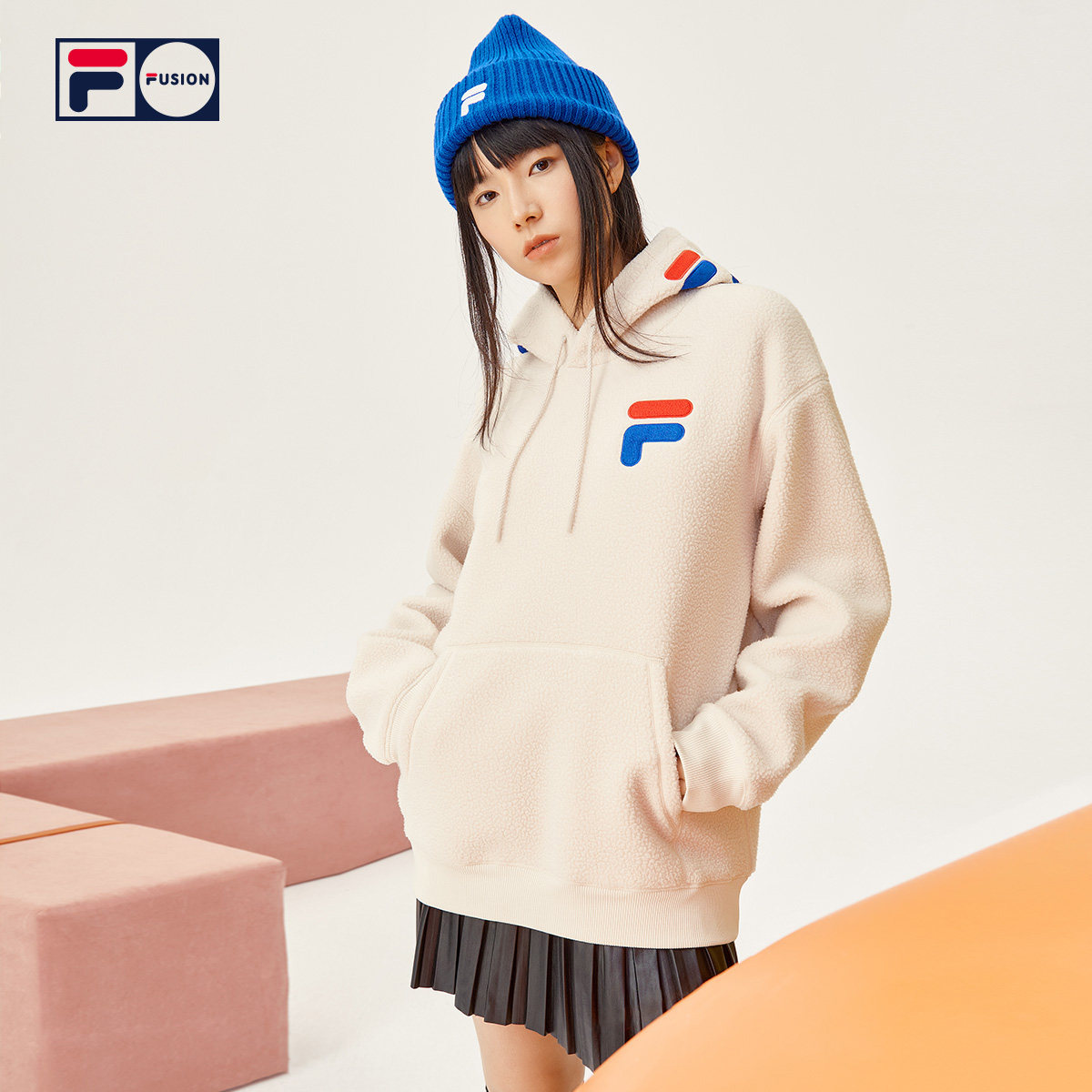 斐乐潮牌情侣加绒卫衣2021秋冬新