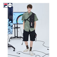 FILA FUSION 斐乐男子短袖衬衫2020新款时尚衬衫潮 FILA FUSION 斐乐男子短袖衬衫2020新款时尚衬衫潮