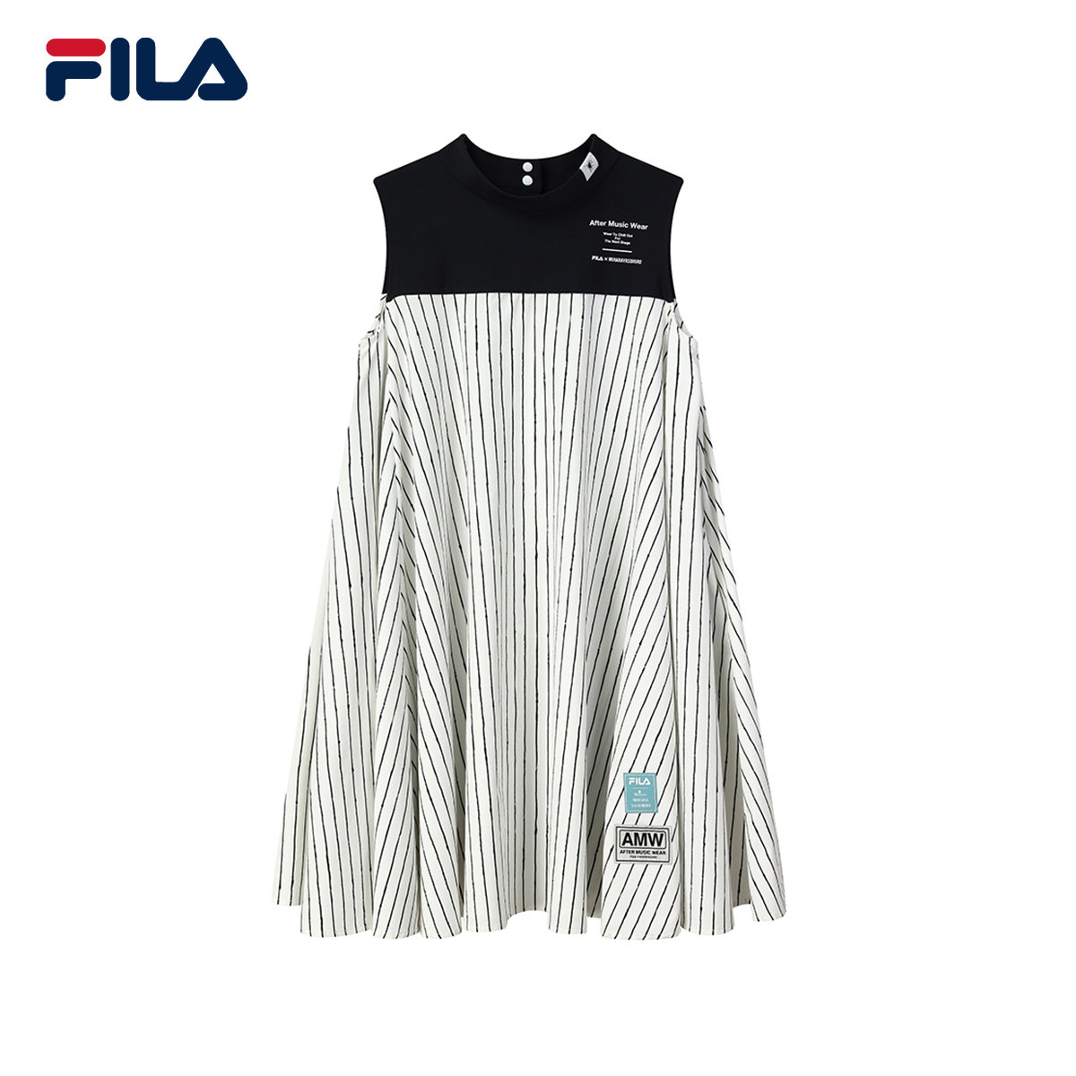 filamihara斐乐官方女子连衣裙2021秋季新款无袖运动连衣裙