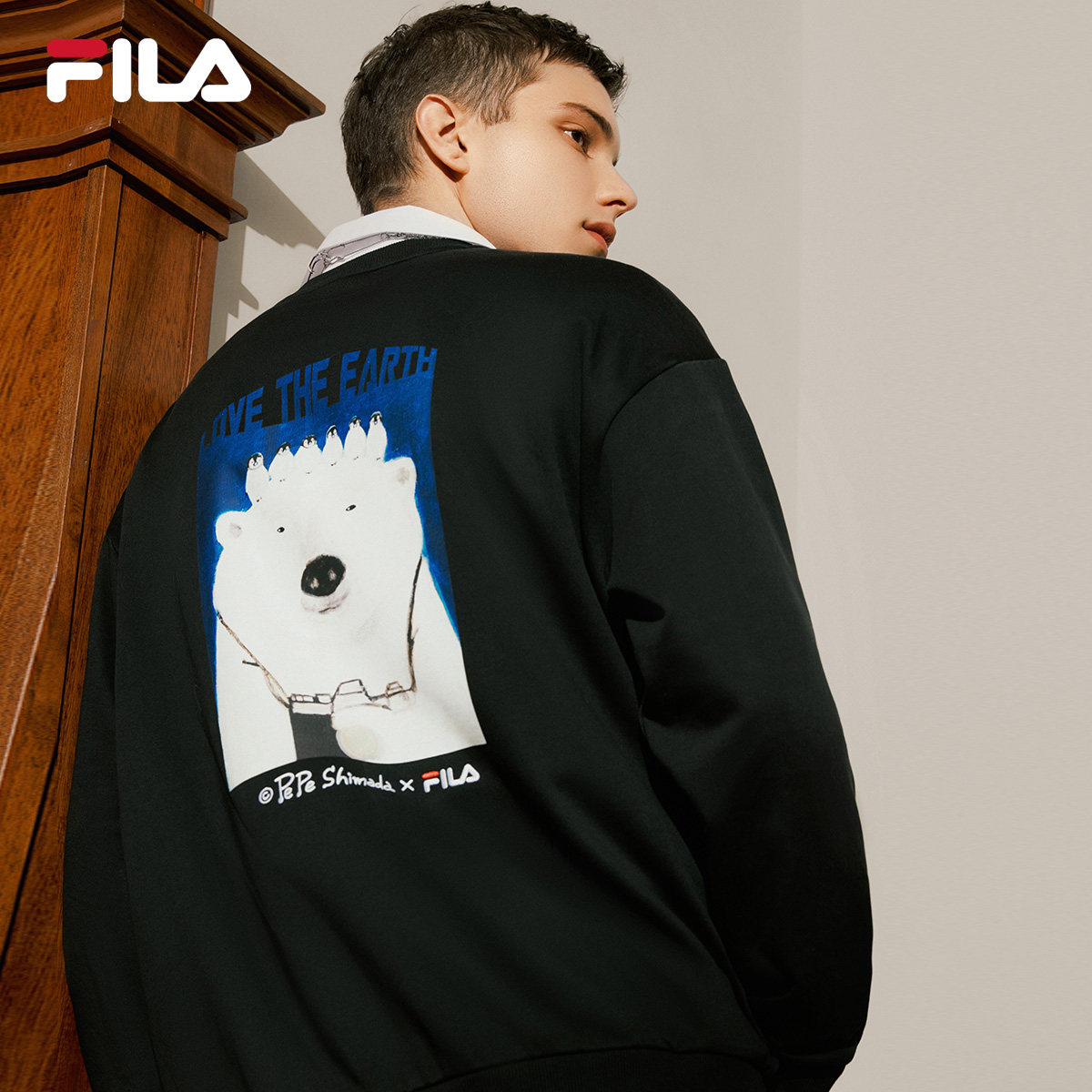 filapepeshimada斐乐情侣套头卫衣2021年秋季新款运动卫衣