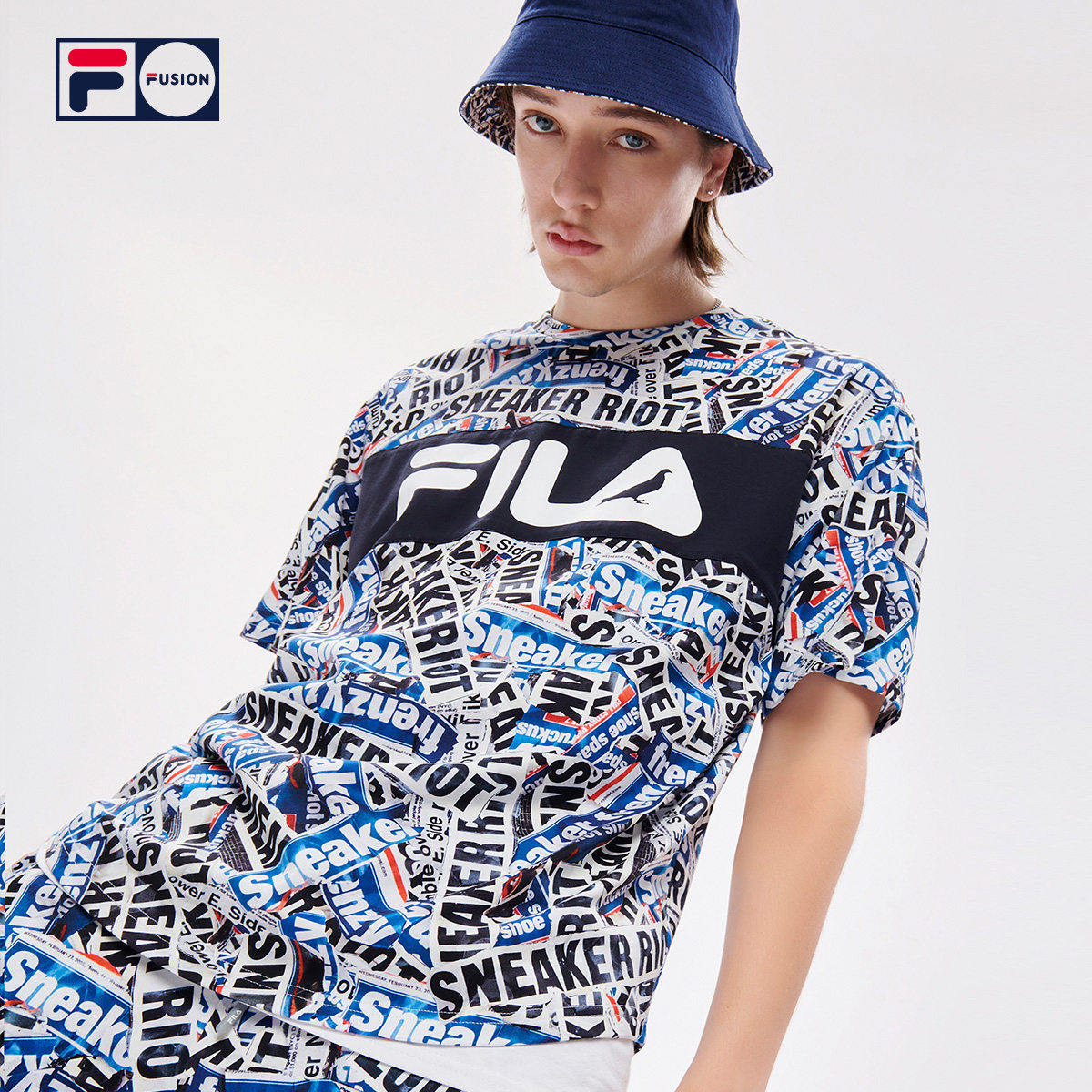 filafusionstaple潮牌男装短袖2021秋季新款个性运动t恤