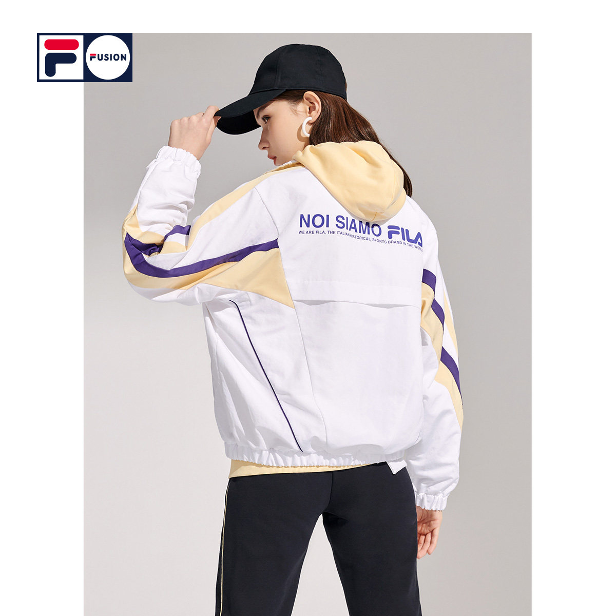 外套filafusion斐乐女士运动2021春季新款宽松运动茄克